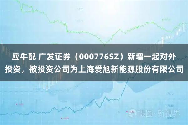 应牛配 广发证券（000776SZ）新增一起对外投资，被投资公司为上海爱旭新能源股份有限公司