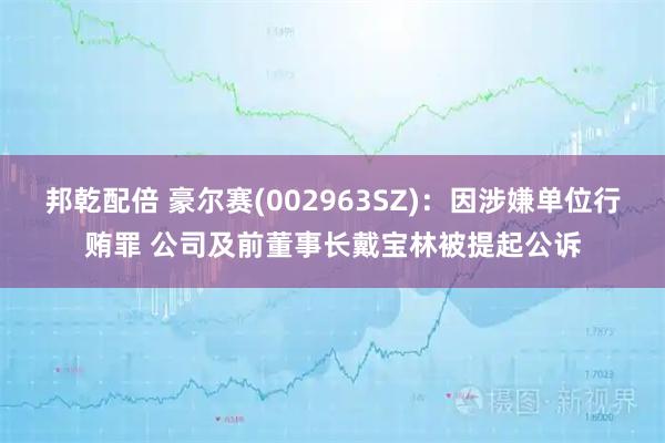 邦乾配倍 豪尔赛(002963SZ)：因涉嫌单位行贿罪 公司及前董事长戴宝林被提起公诉