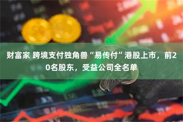 财富家 跨境支付独角兽“易传付”港股上市，前20名股东，受益公司全名单