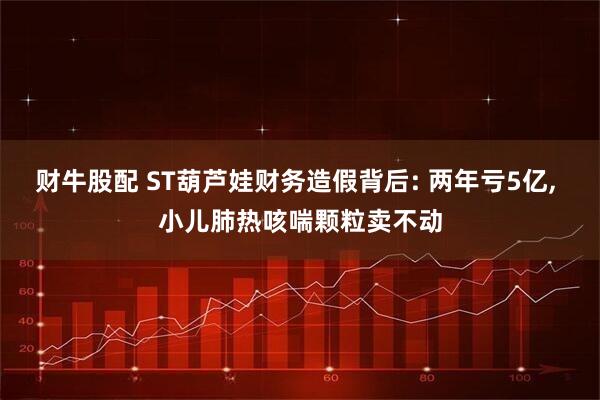 财牛股配 ST葫芦娃财务造假背后: 两年亏5亿, 小儿肺热咳喘颗粒卖不动
