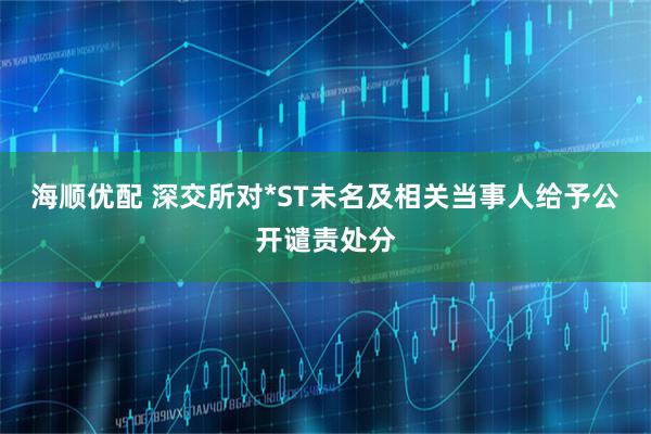 海顺优配 深交所对*ST未名及相关当事人给予公开谴责处分